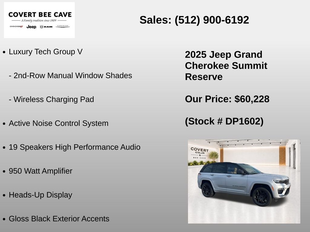 2025 Jeep Grand Cherokee Summit Reserve