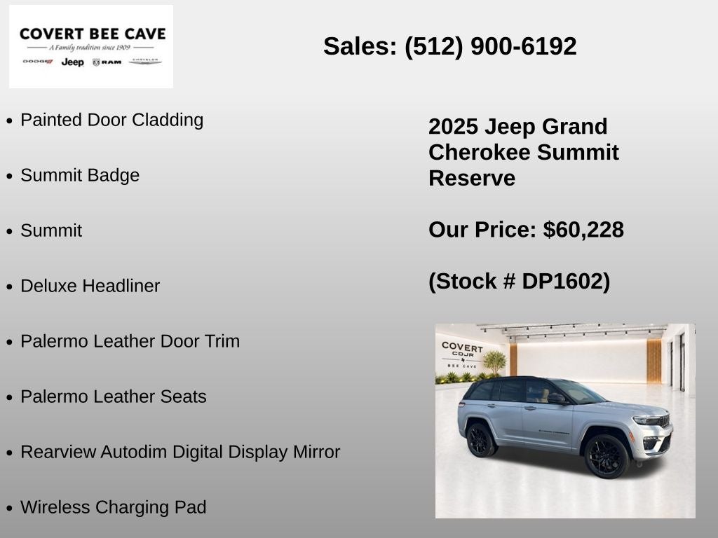 2025 Jeep Grand Cherokee Summit Reserve