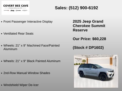 2025 Jeep Grand Cherokee Summit Reserve
