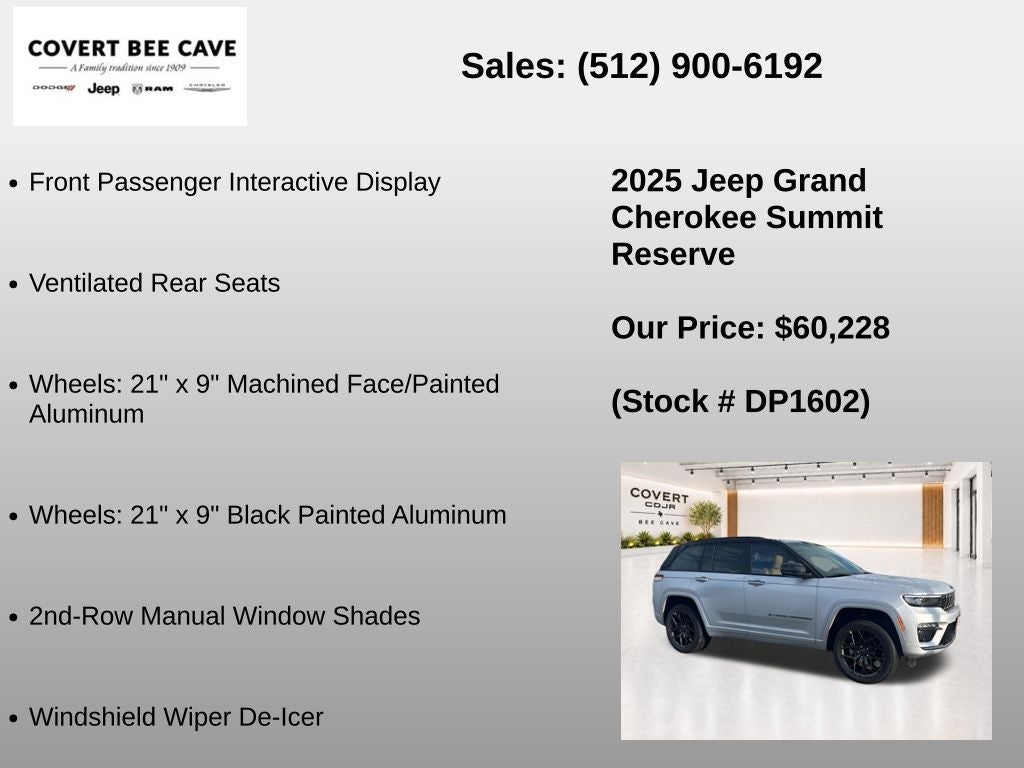 2025 Jeep Grand Cherokee Summit Reserve