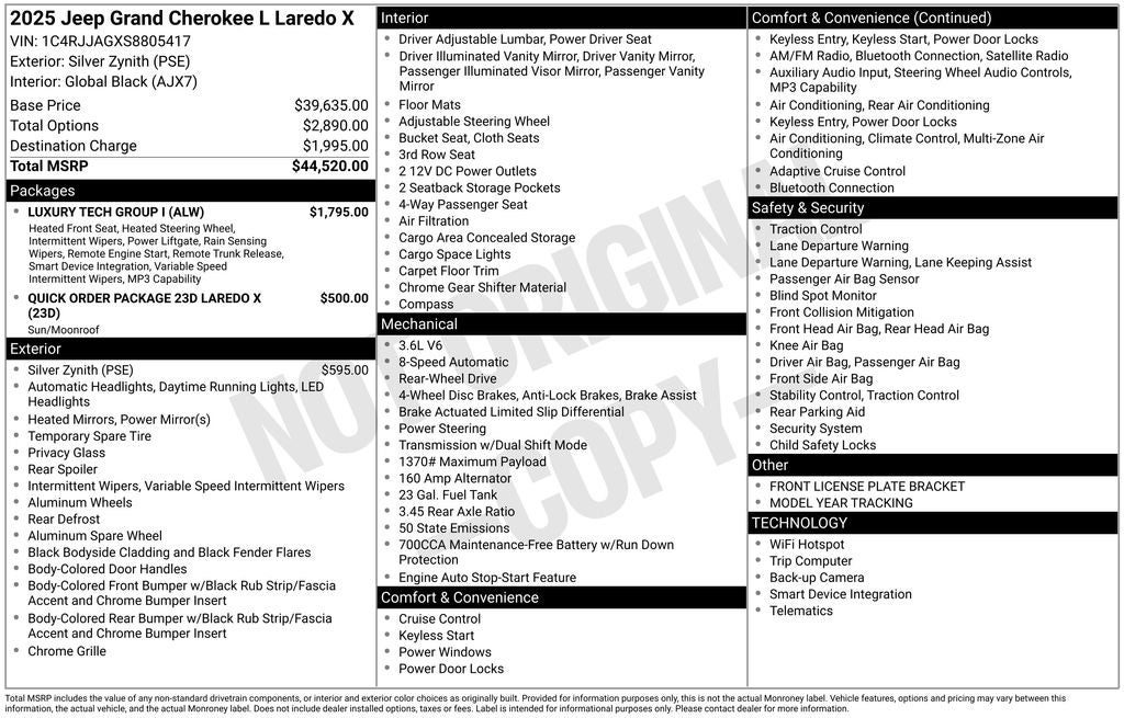 2025 Jeep Grand Cherokee L Laredo