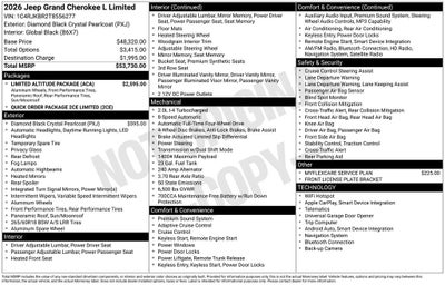 2026 Jeep Grand Cherokee L Limited