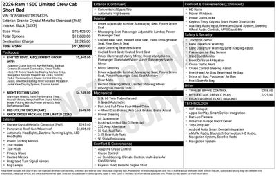 2026 RAM 1500 Limited NIGHT EDITION