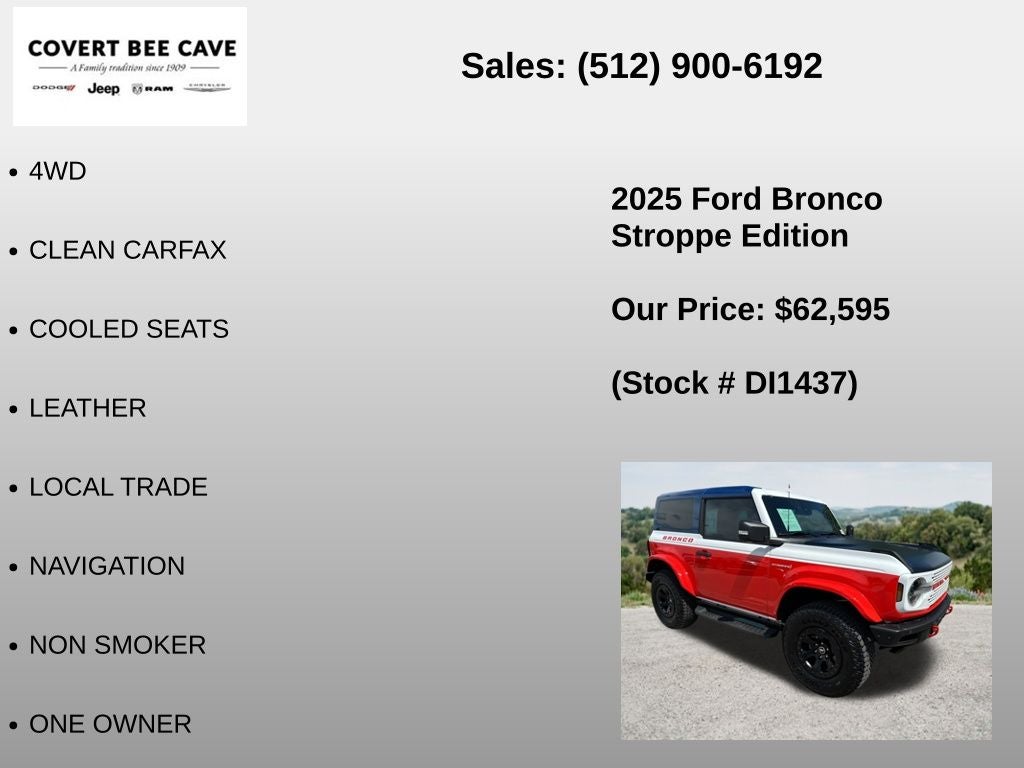 2025 Ford Bronco Stroppe Edition