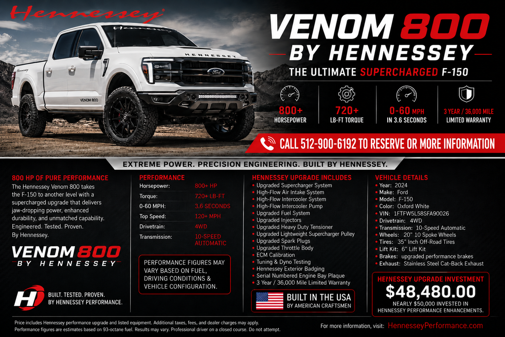 2024 Ford F-150 Lariat HENNESSEY VENOM 800 EDITION