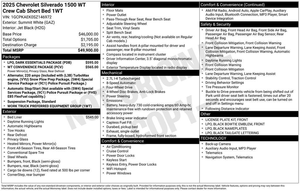 2025 Chevrolet Silverado 1500 WT