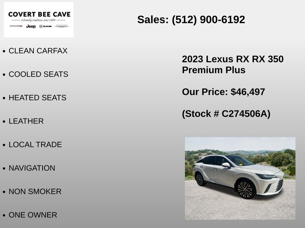 2023 Lexus RX 350 Premium Plus