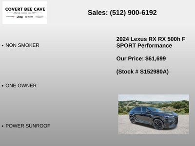2024 Lexus RX 500h F SPORT Performance
