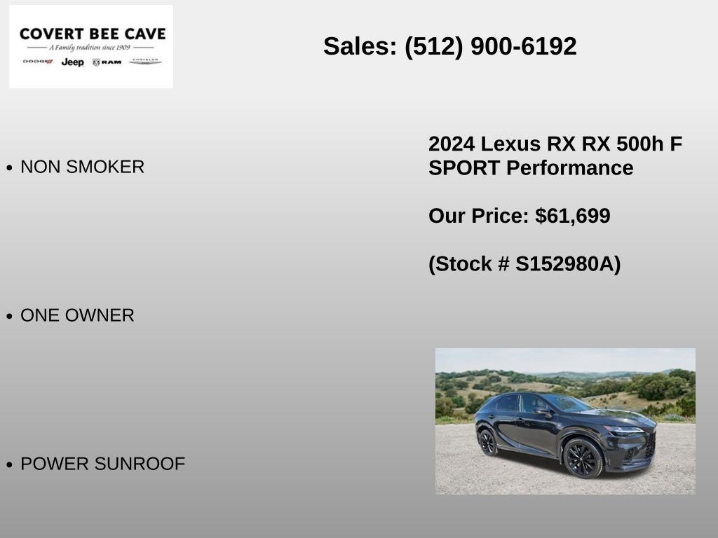 2024 Lexus RX 500h F SPORT Performance