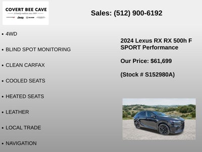 2024 Lexus RX 500h F SPORT Performance