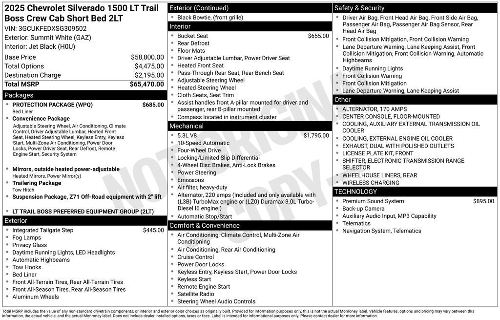 2025 Chevrolet Silverado 1500 LT Trail Boss