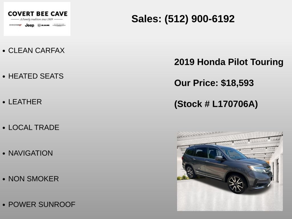 2019 Honda Pilot Touring 7 Passenger