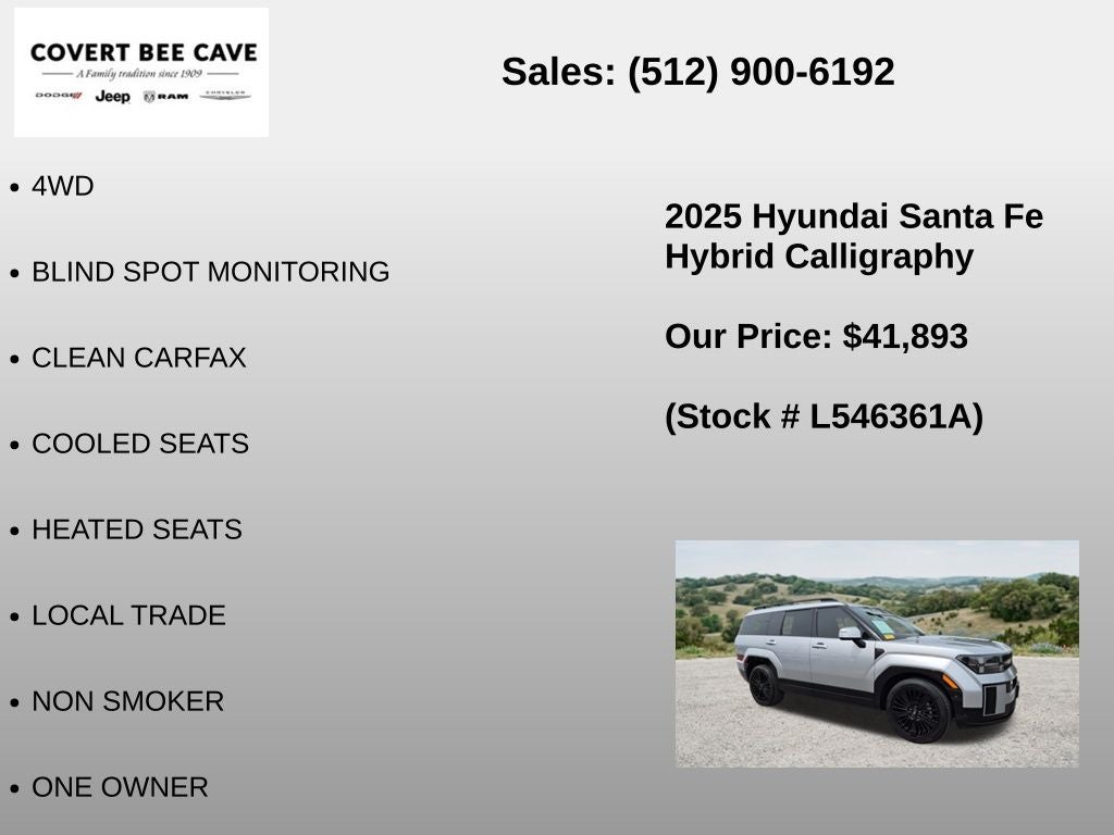 2025 Hyundai Santa Fe Hybrid Calligraphy