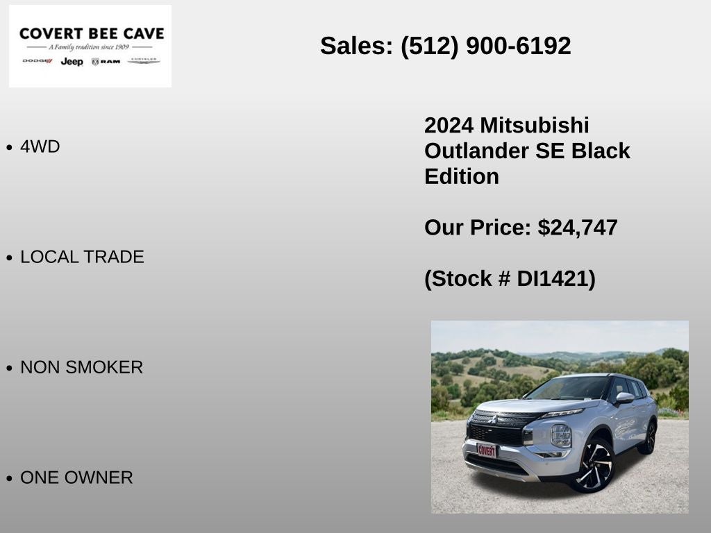 2024 Mitsubishi Outlander SE Black Edition