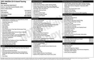 2021 Mazda Mazda CX-5 Grand Touring Reserve