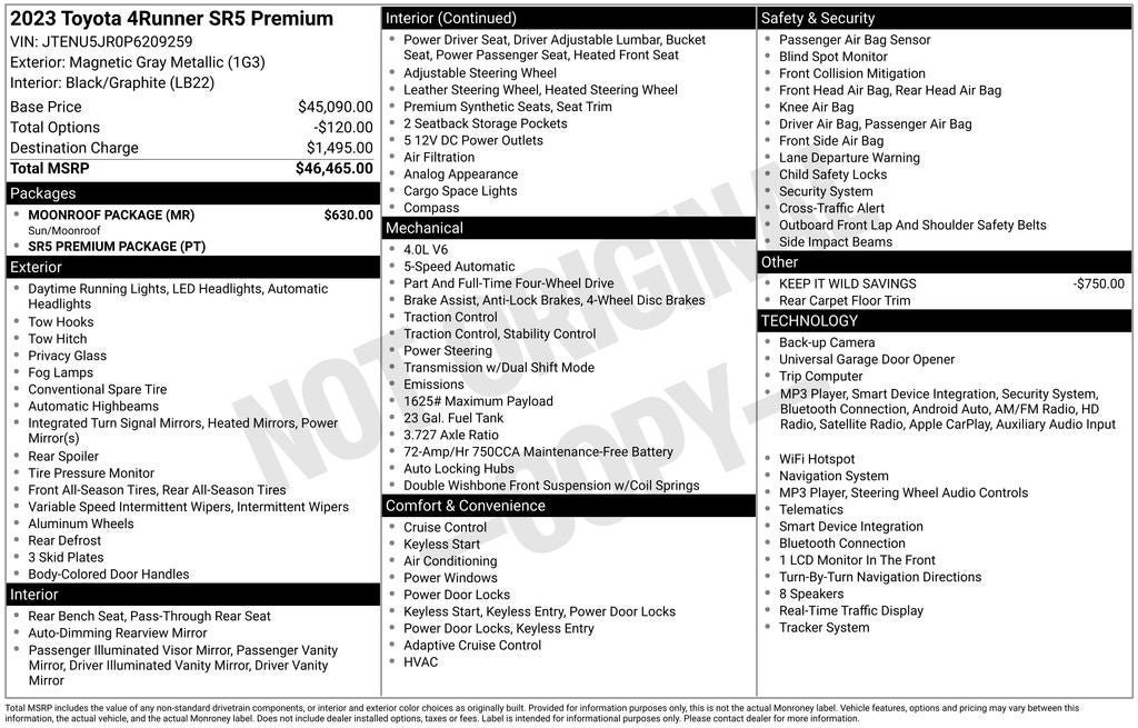 2023 Toyota 4Runner SR5 Premium