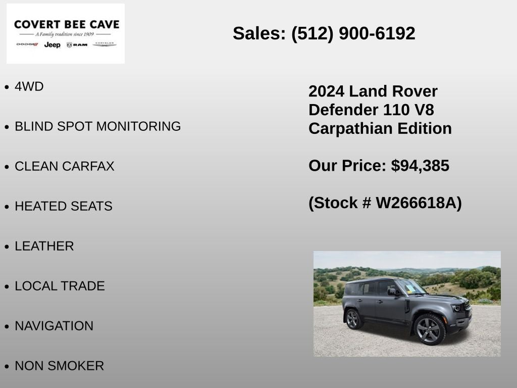 2024 Land Rover Defender 110 Carpathian Edition
