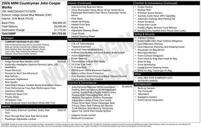 2026 MINI John Cooper Works Countryman Signature Plus