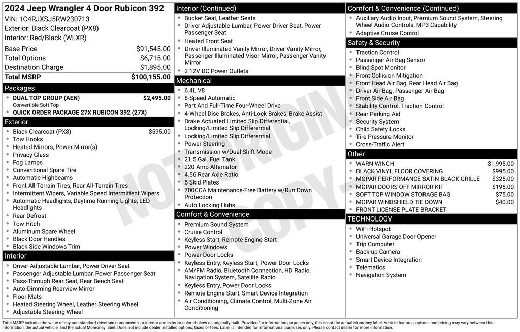 2024 Jeep Wrangler Rubicon 392