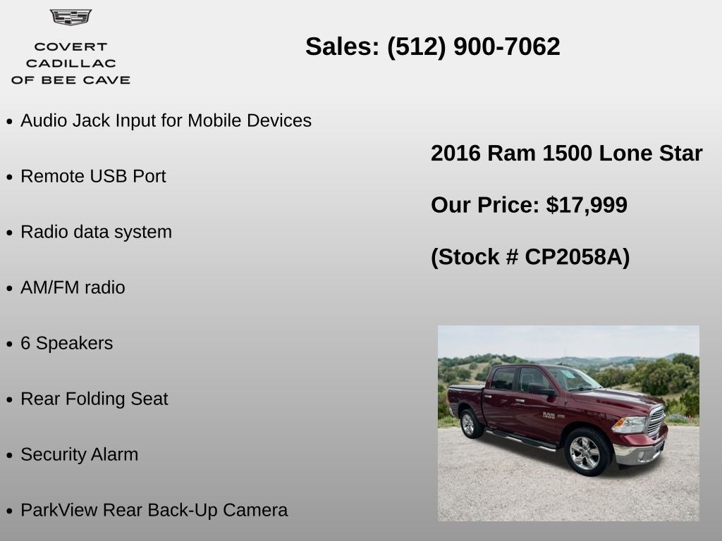 2016 RAM 1500 Lone Star