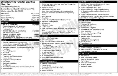 2025 RAM 1500 Tungsten