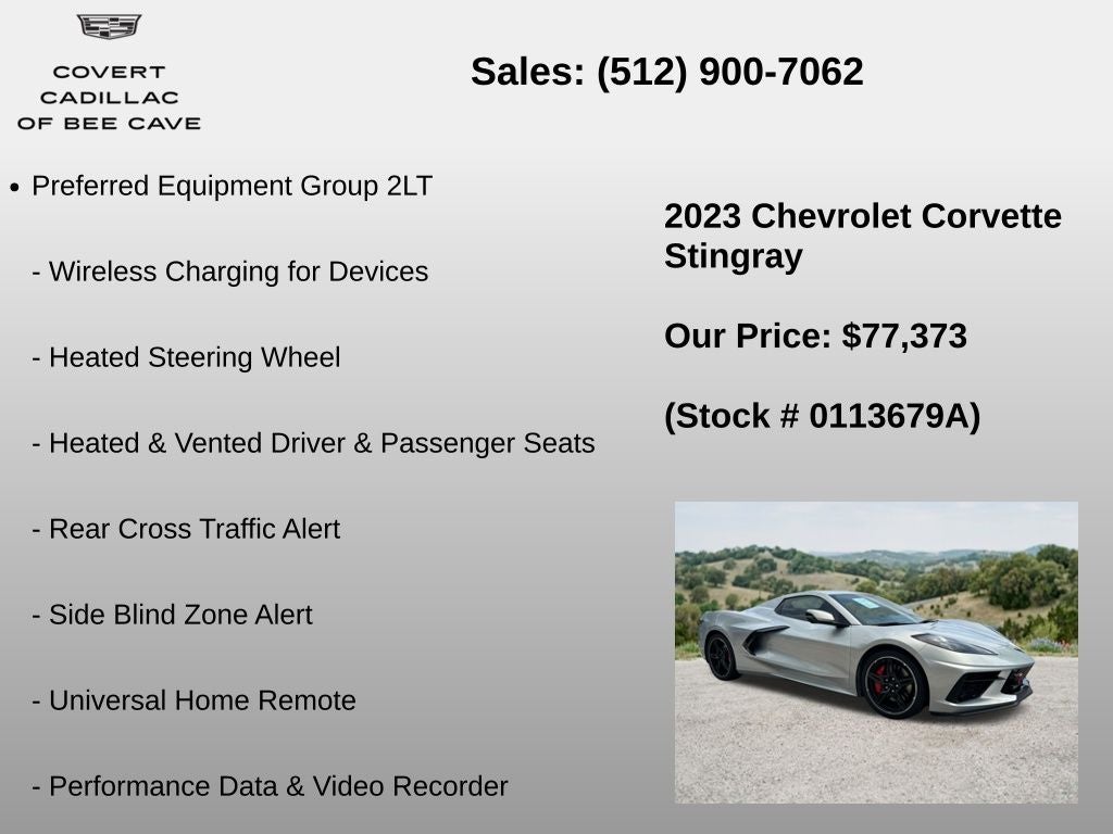 2023 Chevrolet Corvette Stingray 2LT