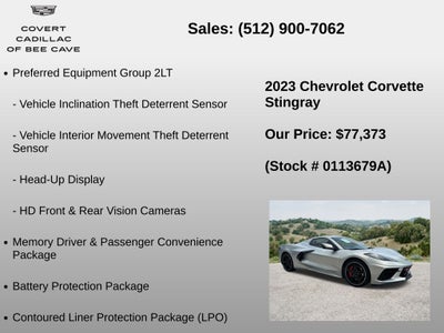 2023 Chevrolet Corvette Stingray 2LT