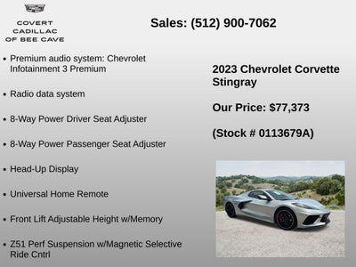 2023 Chevrolet Corvette Stingray 2LT