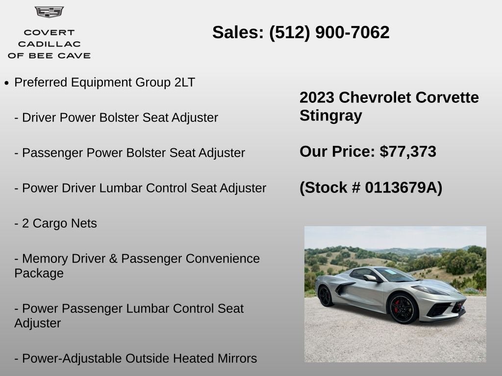 2023 Chevrolet Corvette Stingray 2LT