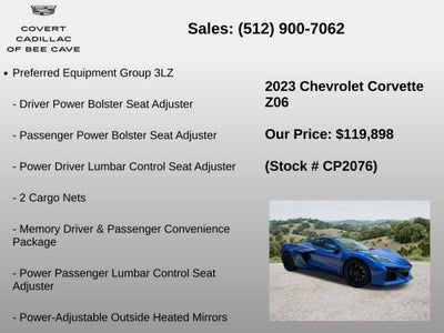 2023 Chevrolet Corvette Z06 3LZ