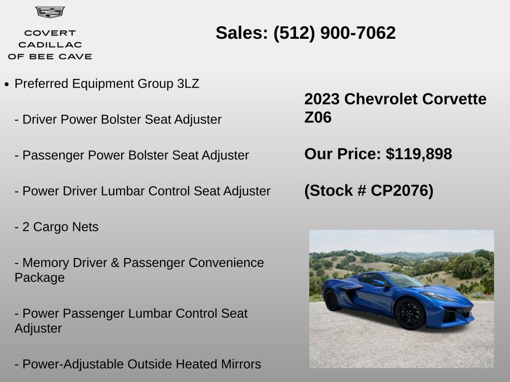2023 Chevrolet Corvette Z06 3LZ