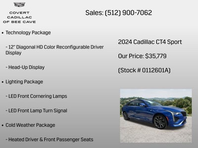 2024 Cadillac CT4 Sport