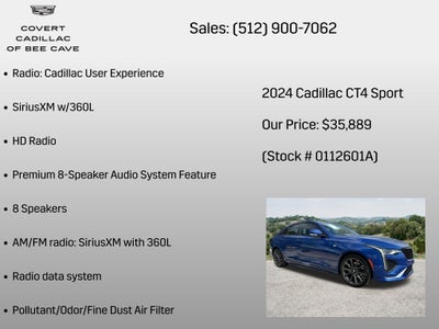 2024 Cadillac CT4 Sport