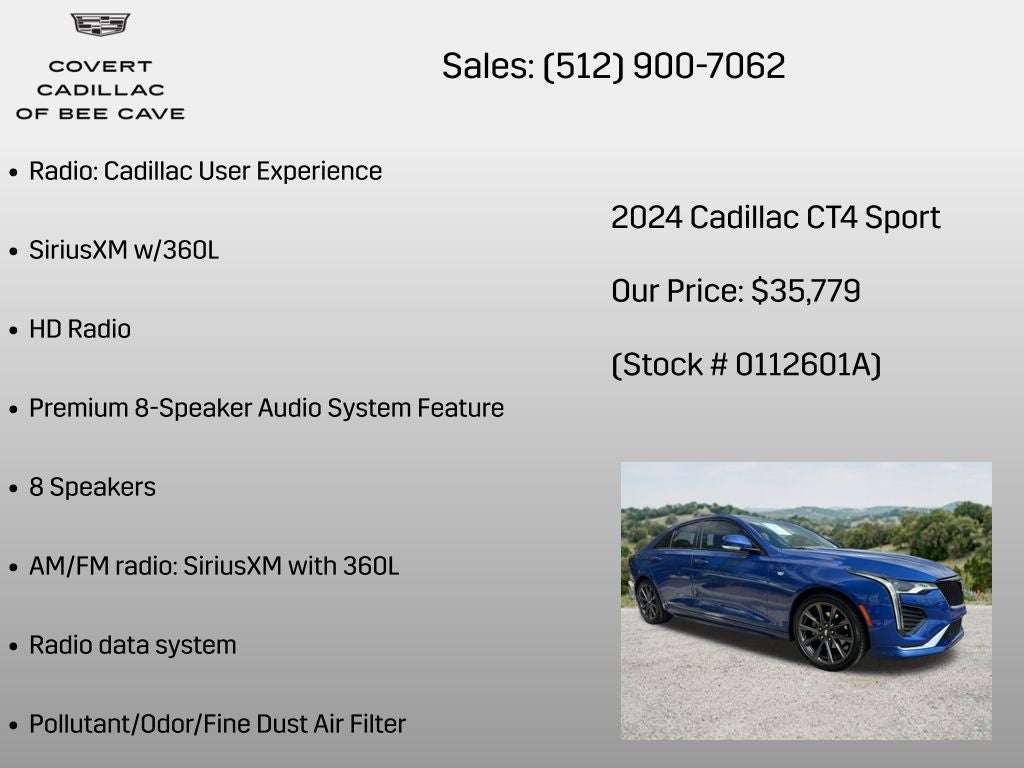 2024 Cadillac CT4 Sport