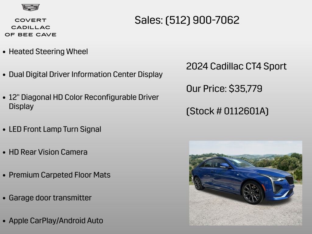 2024 Cadillac CT4 Sport