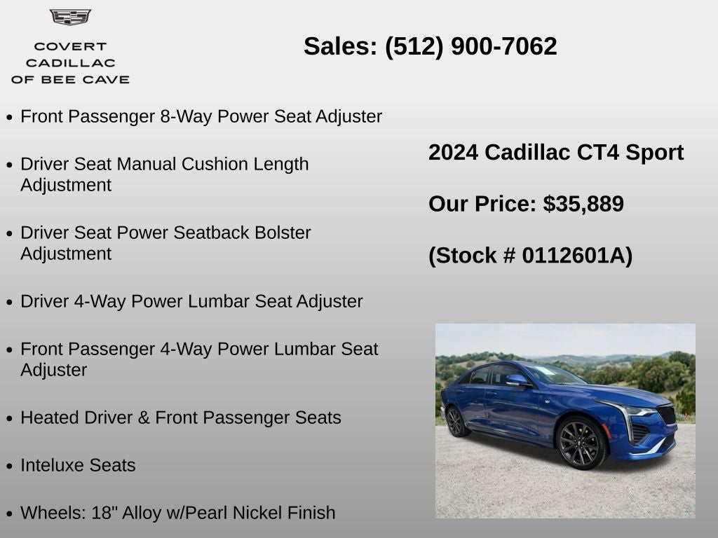 2024 Cadillac CT4 Sport