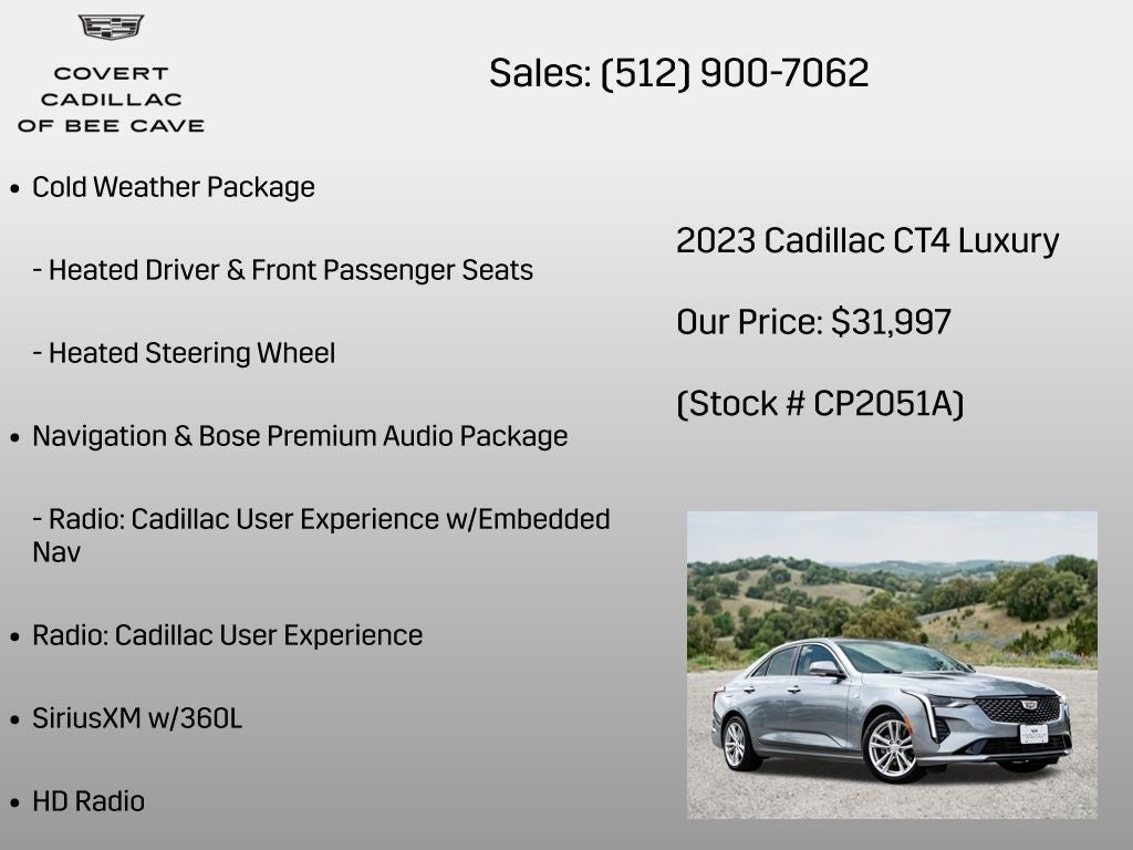 2023 Cadillac CT4 Luxury