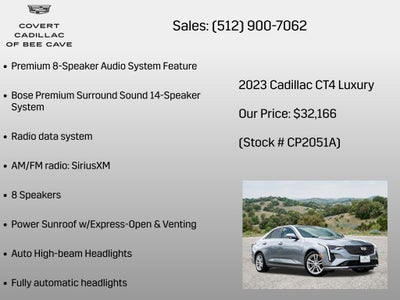 2023 Cadillac CT4 Luxury