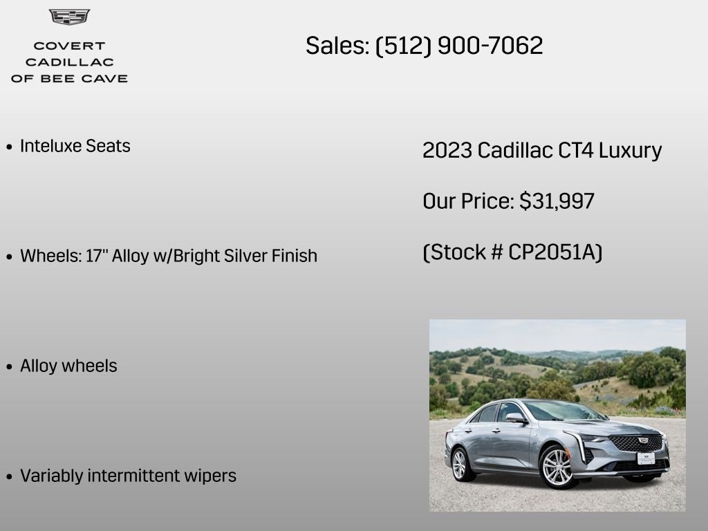 2023 Cadillac CT4 Luxury