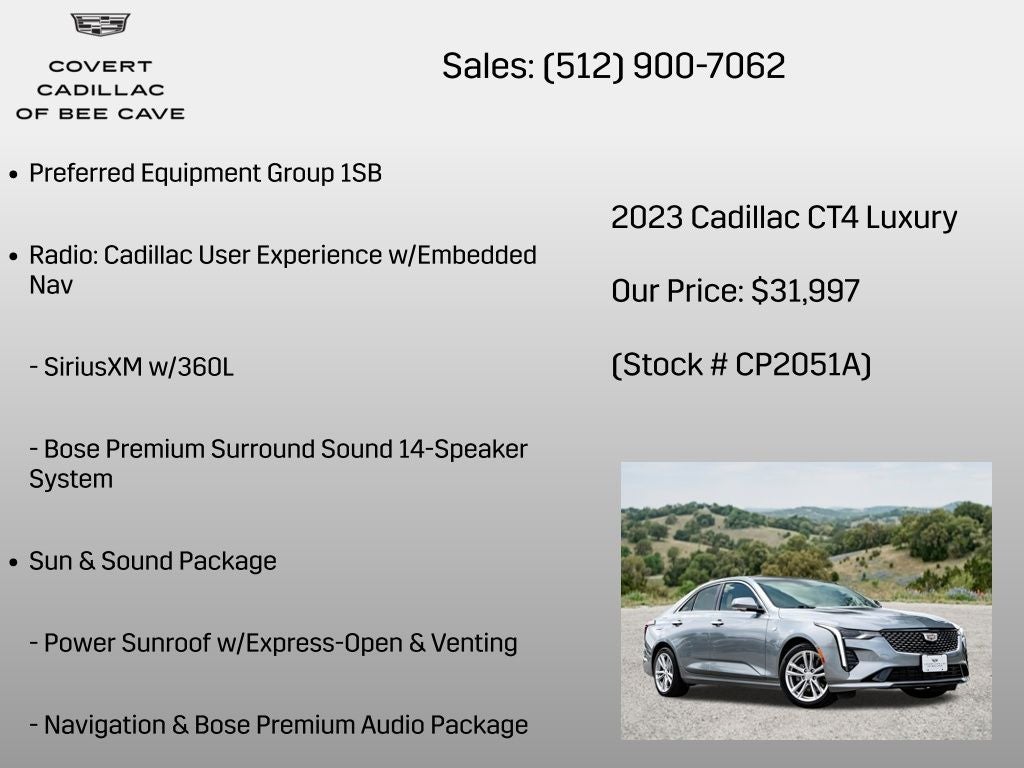 2023 Cadillac CT4 Luxury