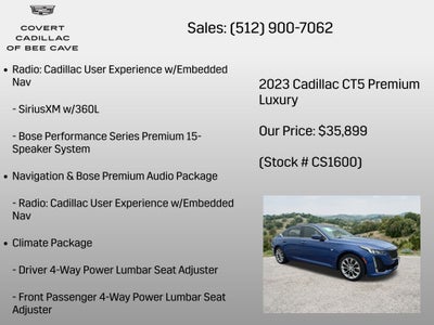 2023 Cadillac CT5 Premium Luxury