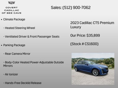 2023 Cadillac CT5 Premium Luxury