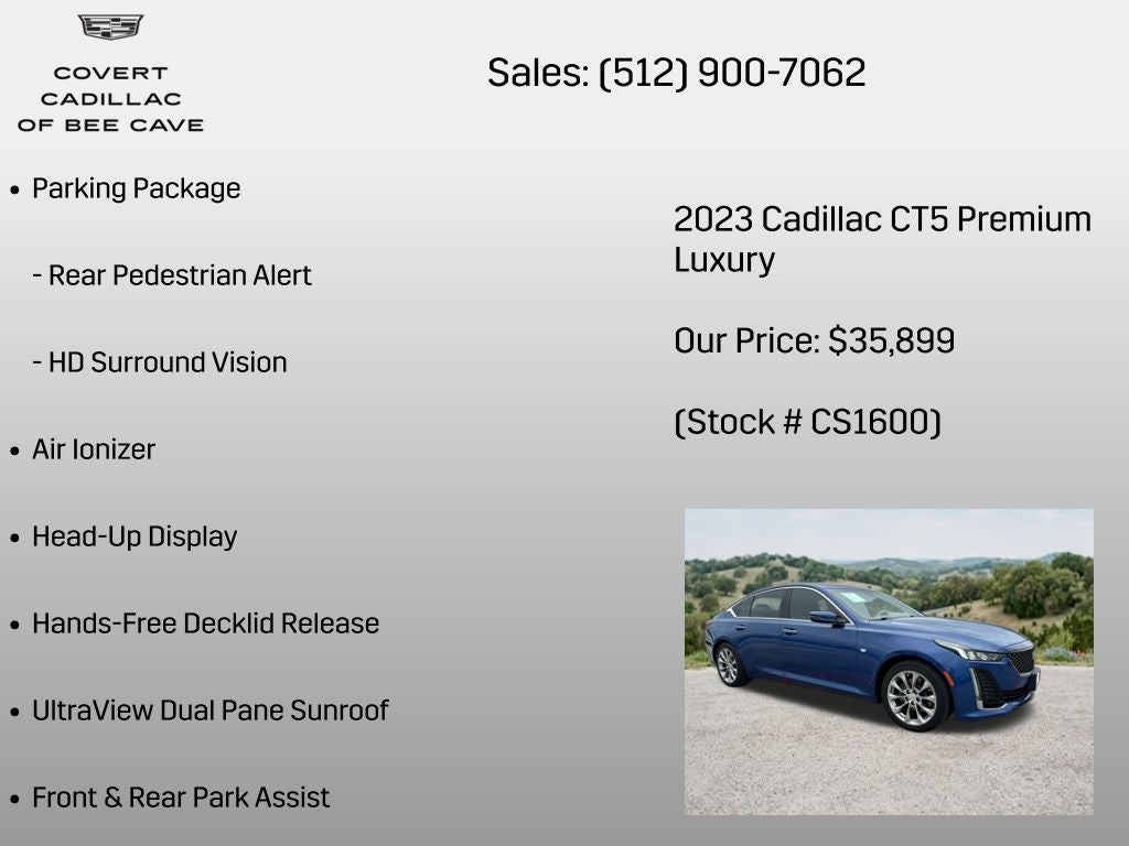 2023 Cadillac CT5 Premium Luxury