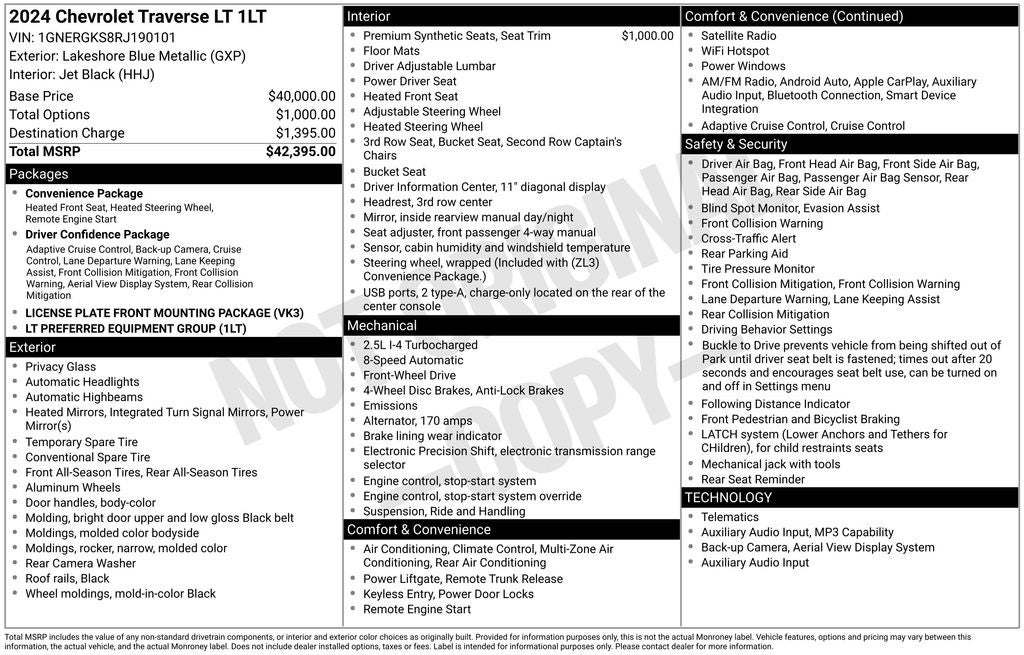 2024 Chevrolet Traverse LT 1LT