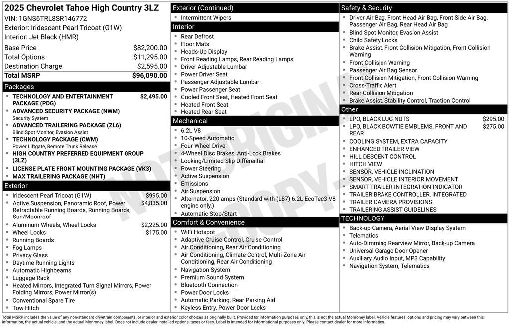 2025 Chevrolet Tahoe High Country