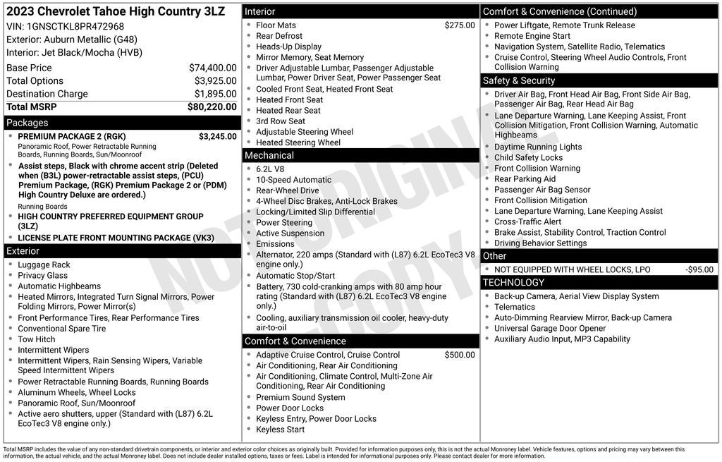 2023 Chevrolet Tahoe High Country