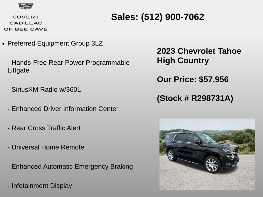 2023 Chevrolet Tahoe High Country