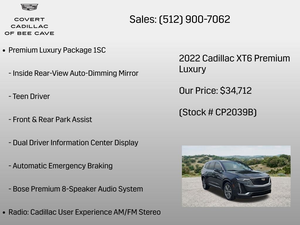 2022 Cadillac XT6 Premium Luxury