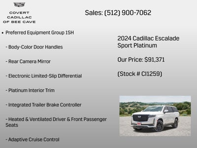 2024 Cadillac Escalade Sport Platinum