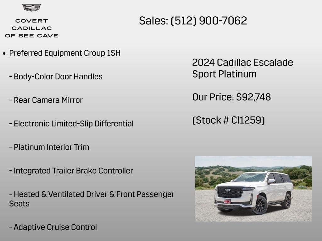 2024 Cadillac Escalade Sport Platinum